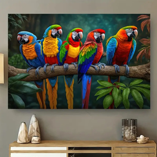 Quadro Decorativo Araras Coloridas Natureza Tropical Sala Quarto Alto Relevo Visual 4K em Oferta na Shopee