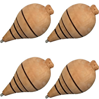 Kit 04 Piões De Madeira Brinquedo Antigo Retrô Com 04 Fieiras Brinquedo Pião de Sela Carrapeta em Oferta na Shopee