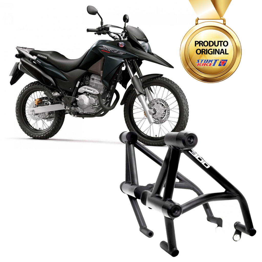 Gaiola P/ Moto Stunt Cage Honda XRE300 Preto Brilho Original
