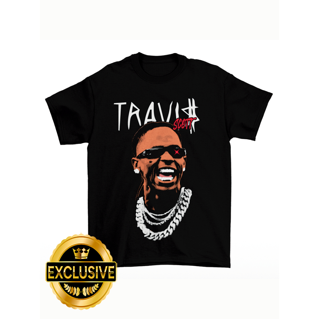 Camiseta Travis Scott Rap Hip Hop Trap Internacional Streetwear Camisa Preta Unissex Masculina Feminina Algodão DTF