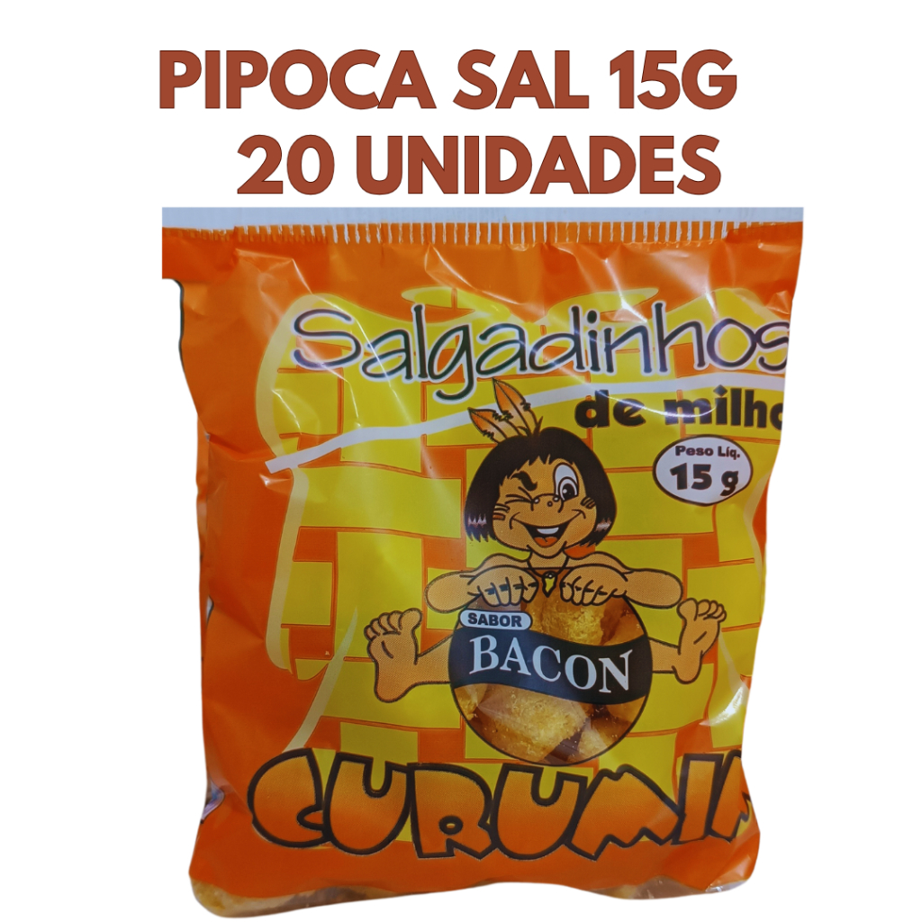 Pipoca Sal 15g 20 unidades Curumim em Oferta na Shopee