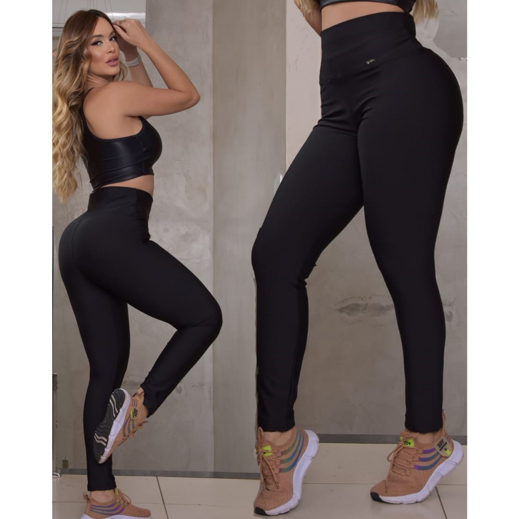 Calça legging Feminina Cintura alta suplex modeladora treino academia dia a dia ioga crossfit musculação em Oferta na Shopee