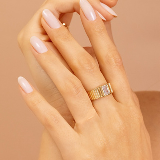 Anel Linhas e Zircônia Regulável Feminino Ouro 18k Ou Prata 925 em Oferta na Shopee