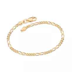 Pulseira Masculina Rommanel Fio Alternado 4x2 0,80 Laminado 18/19 cm 550052