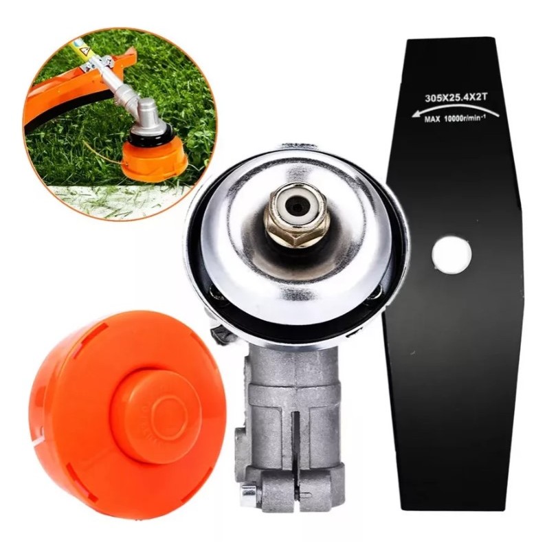 Ponteira 26mm 9 Estrias com Nylon Rosca M10 com Lamina 2 Pontas facão 1 polegada nakasaki vulcan terra toyama