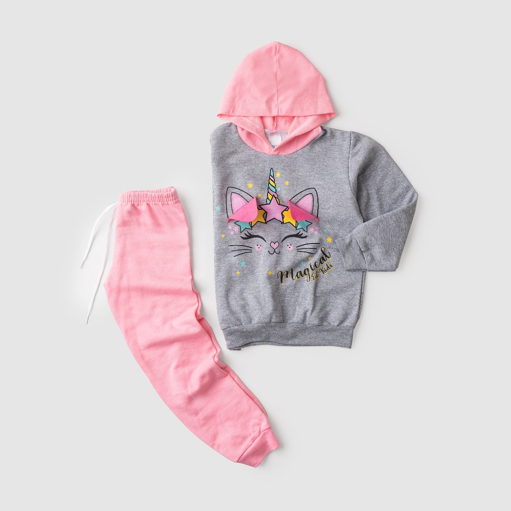Conjunto Infantil Feminino Moletom Peluciado Menina 2 Ao 14 Anos Conjunto Menina - Pronta Entrega em Oferta na Shopee