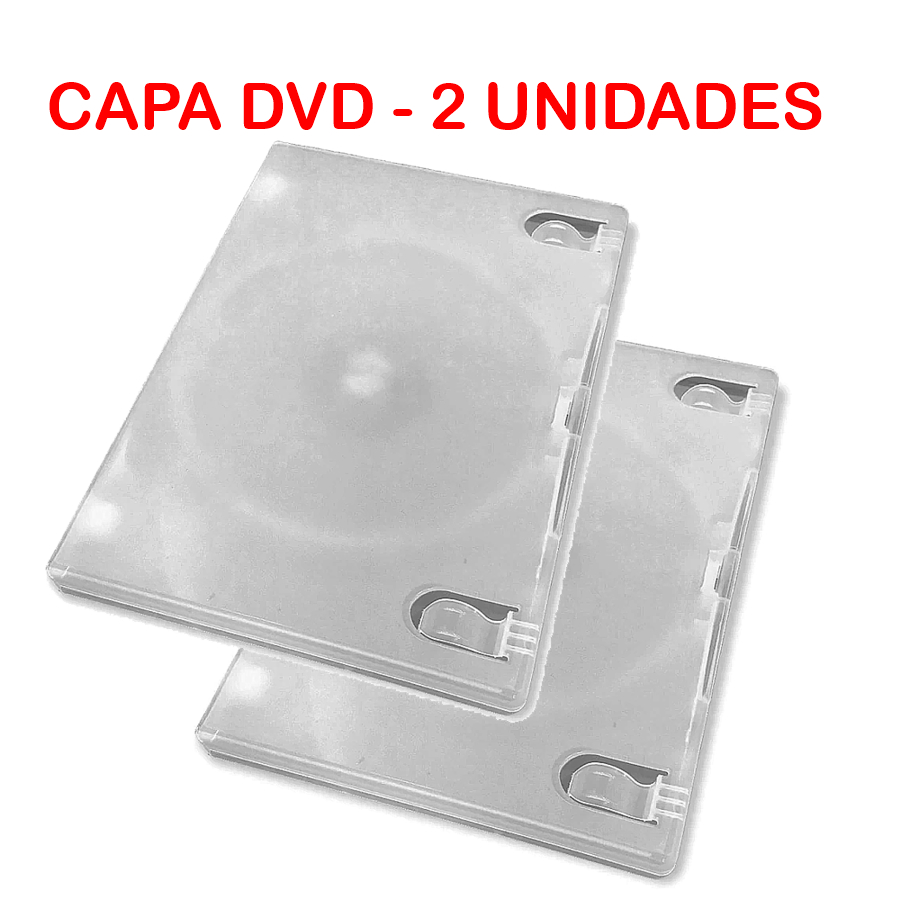 ESTOJO DVD - CAPA DVD - BOX DVD - VIDEOLAR TRANSPARENTE (2 UNIDADES)