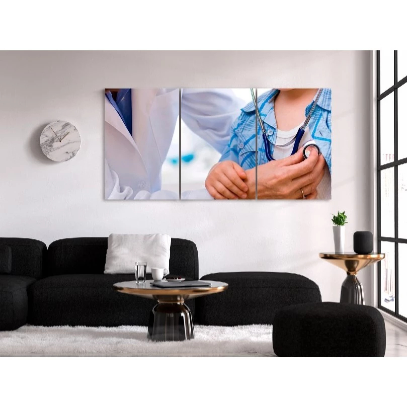 Quadro Decorativo Pediatria Criança Brinquedos Colorido Saúde Amor Médicos Hospital Clínica