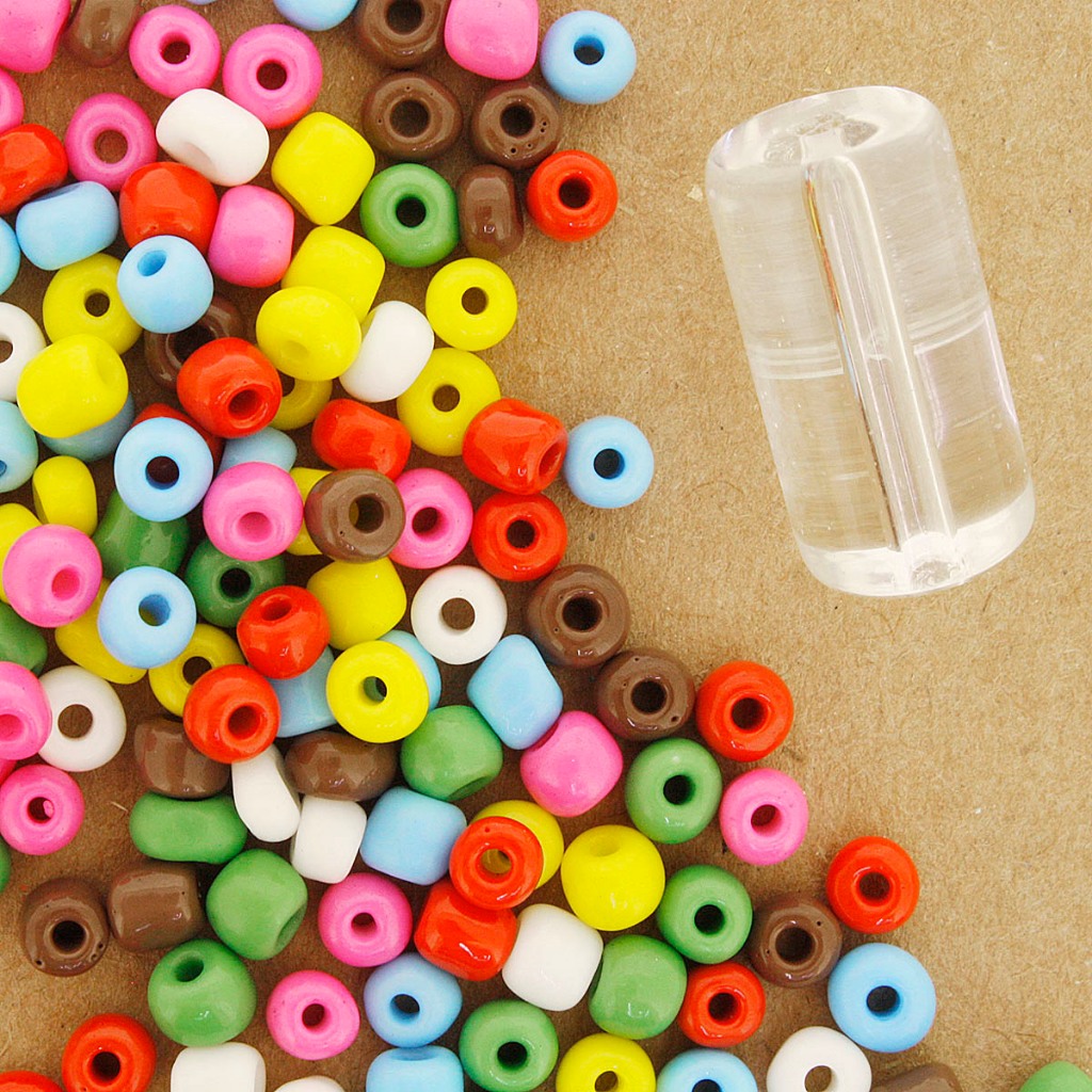 Kit Miçanga Sete Linhas 4mm Aprox. 660pçs + 01 Firma Transparente Guia Umbanda Candomblé
