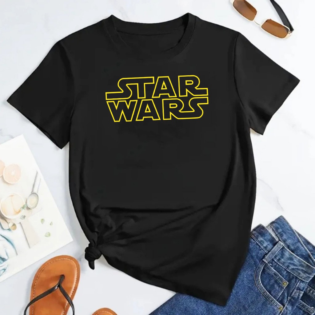 T-Shirt Camisa Slim Tradicional Basica Algodão Star Wars Guerra Nas Estrelas Jedi Sith Force Força Exclusivo