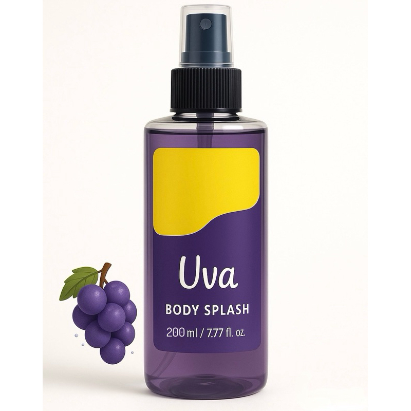 Perfume feminino Body Splash Desodorante Colônia Uva