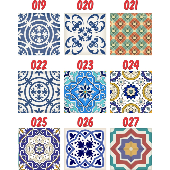 Adesivo de Azulejo Kit com 10 unidades Decorativo Moderno Retrô Diversos Modelos 15 x 15 cm — imagem 2 de 2