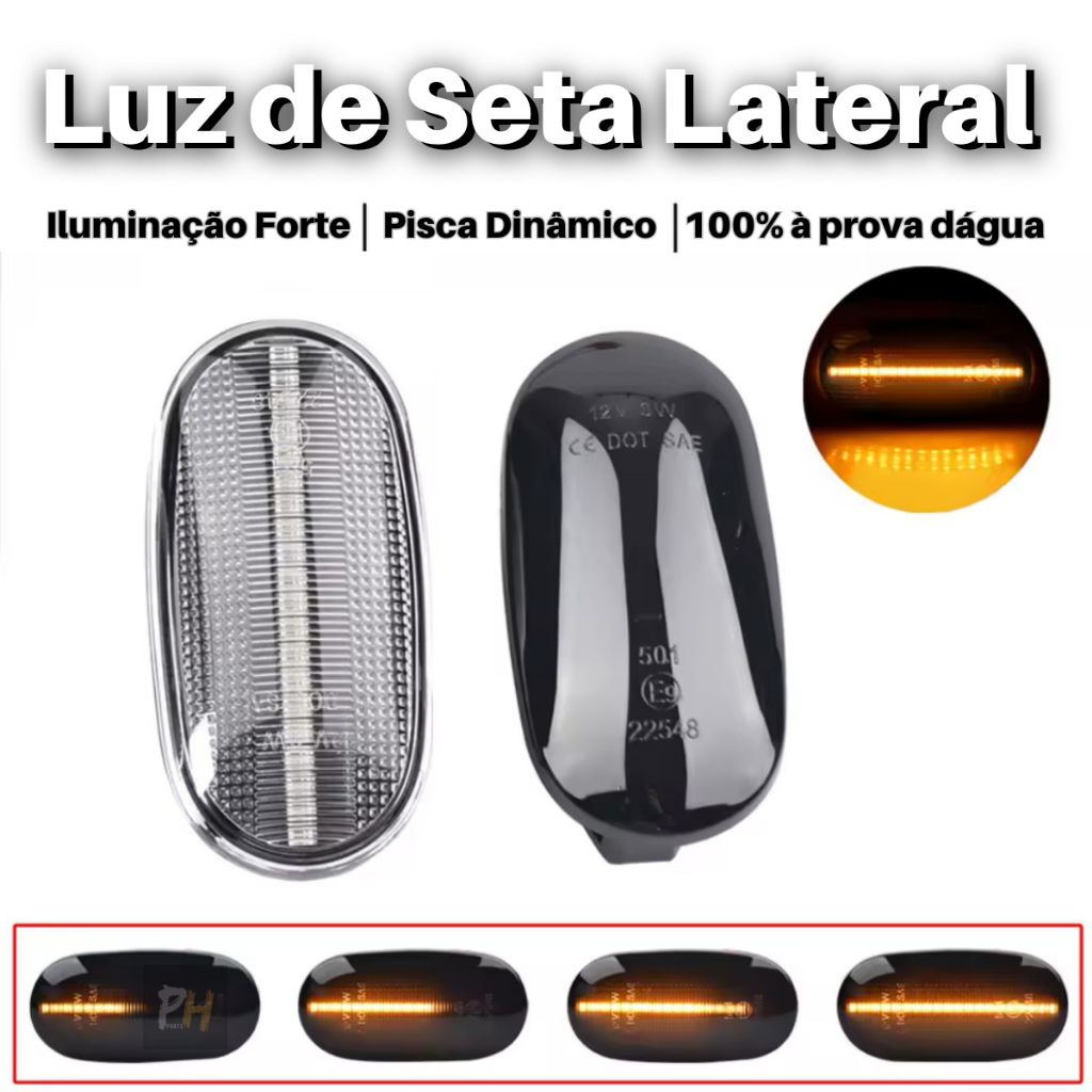Par Pisca Seta Paralama Led Sequencial Mitsubish Pajero Tr4