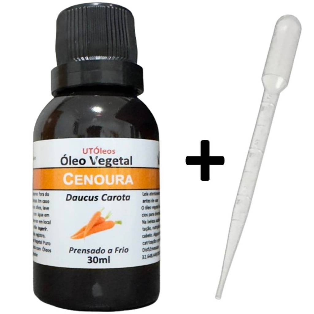 Óleo Vegetal de Cenoura 100% Puro 30ml Promoção em Oferta na Shopee