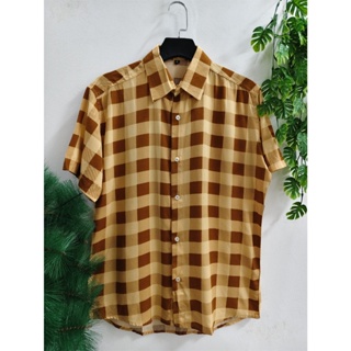 camisas social xadrez slim fit tecido viscolinho passa facil encolhe um pouquinho em Oferta na Shopee