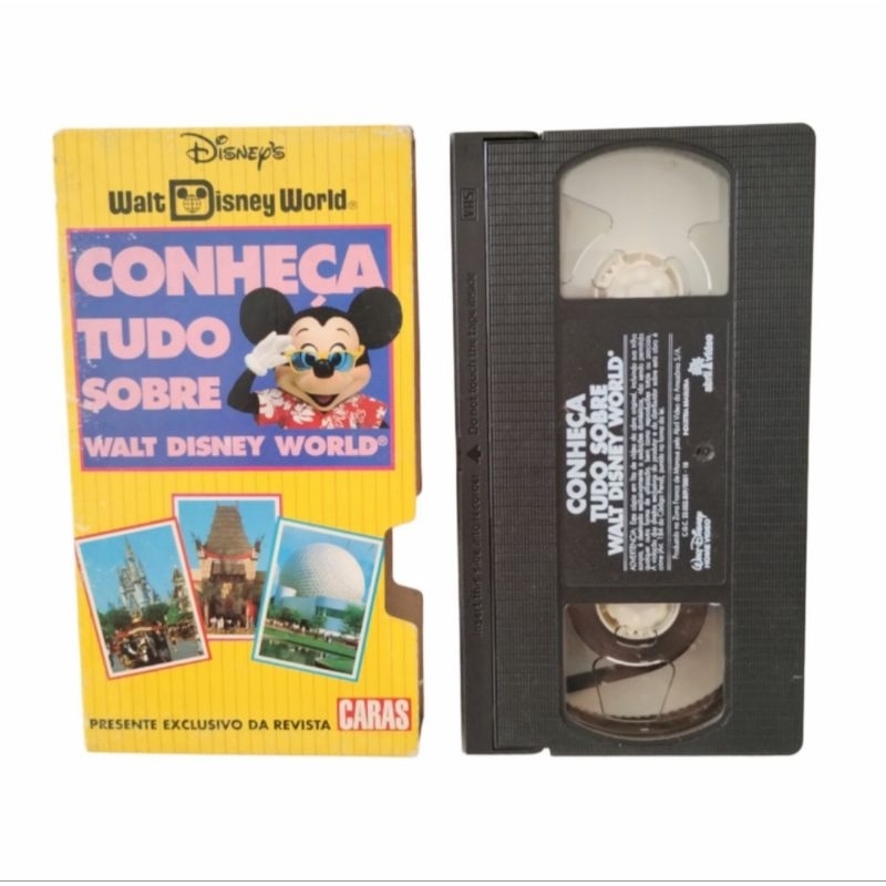Fita VHS Conheça Tudo Walt Disney World (Oficial Caraw Anos 90)