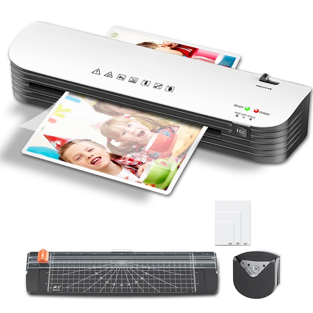 Plastificadora Laminadora A4，fria E Quente Laminadora，Função Abs Anti-atolamento, 9 Pcs De...