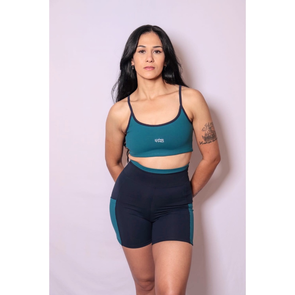 Conjunto Modelador Bicolor Feminino Poliamida Premium m–Short com Bolso |Zero Transparência, Alta Sustentação e Conforto