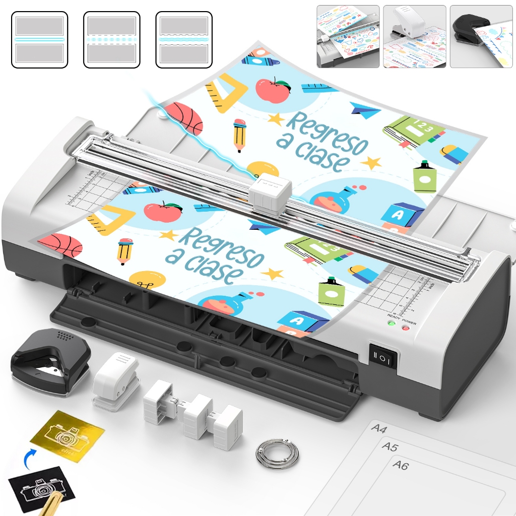 Plastificadora Laminadora A4 Quente/fria Com 20 Bolsas De Laminação Abs Anti-atolamento Para Casa Escritório E Escola em Oferta na Shopee
