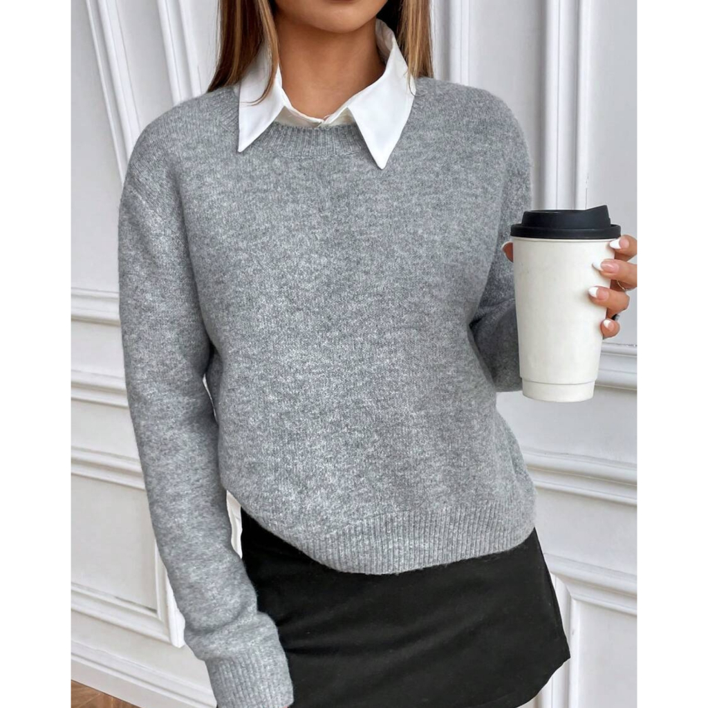 Blusa Manga Longa Feminina Sueter Liso Blusa Feminina Manga Longa Blusa de Frio