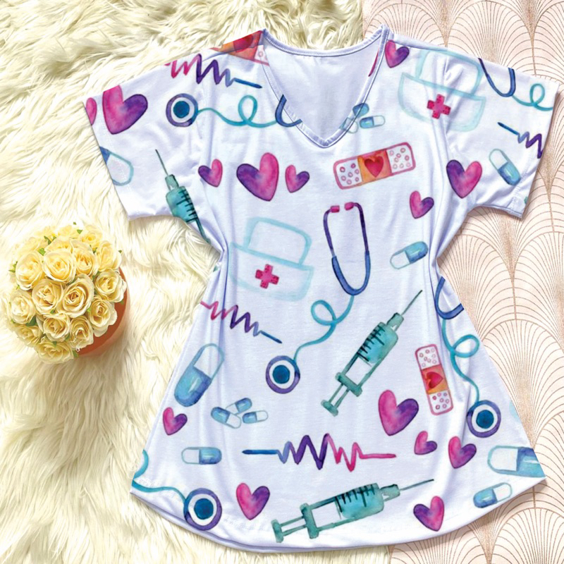 Camisa T-shirt VARIAS ESTAMPAS Profissão Enfermagem-Técnica em enfermagem
