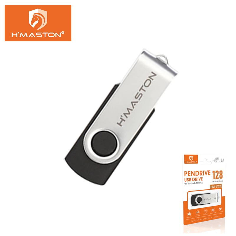 Electro Nest Pen Driver Memória Alta Velocidade USB 3.0 Flash Drive Antiqueda 8GB 16GB 32GB 64GB 128GB HM-U128