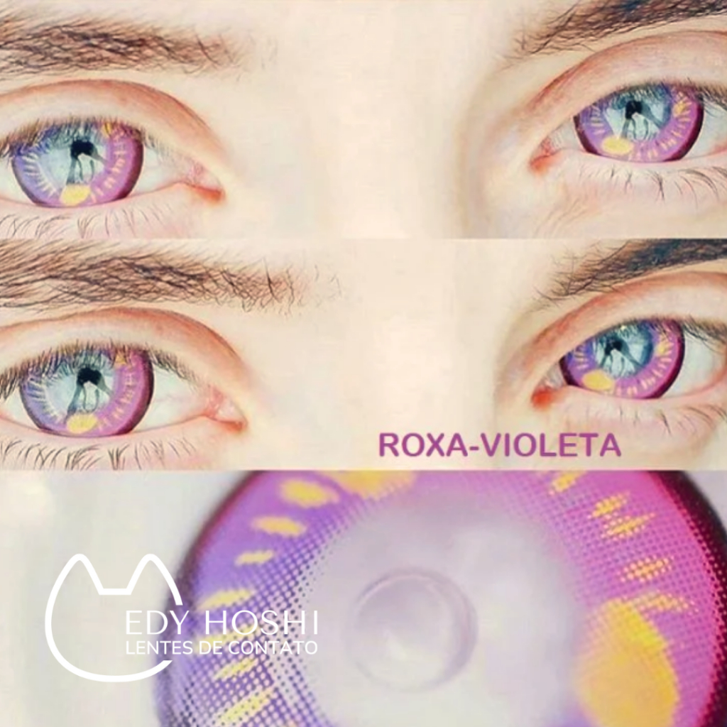 Lentes De Contato Edy Hoshi Coscon Violet Anual - 1 Par  - Cosplay - Fantasia - Halloween
