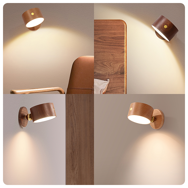 Lâmpada De Cabeceira Recarregável Magnetica 360 Para Parede Do Quarto Corredor E Varanda USB LED em Oferta na Shopee