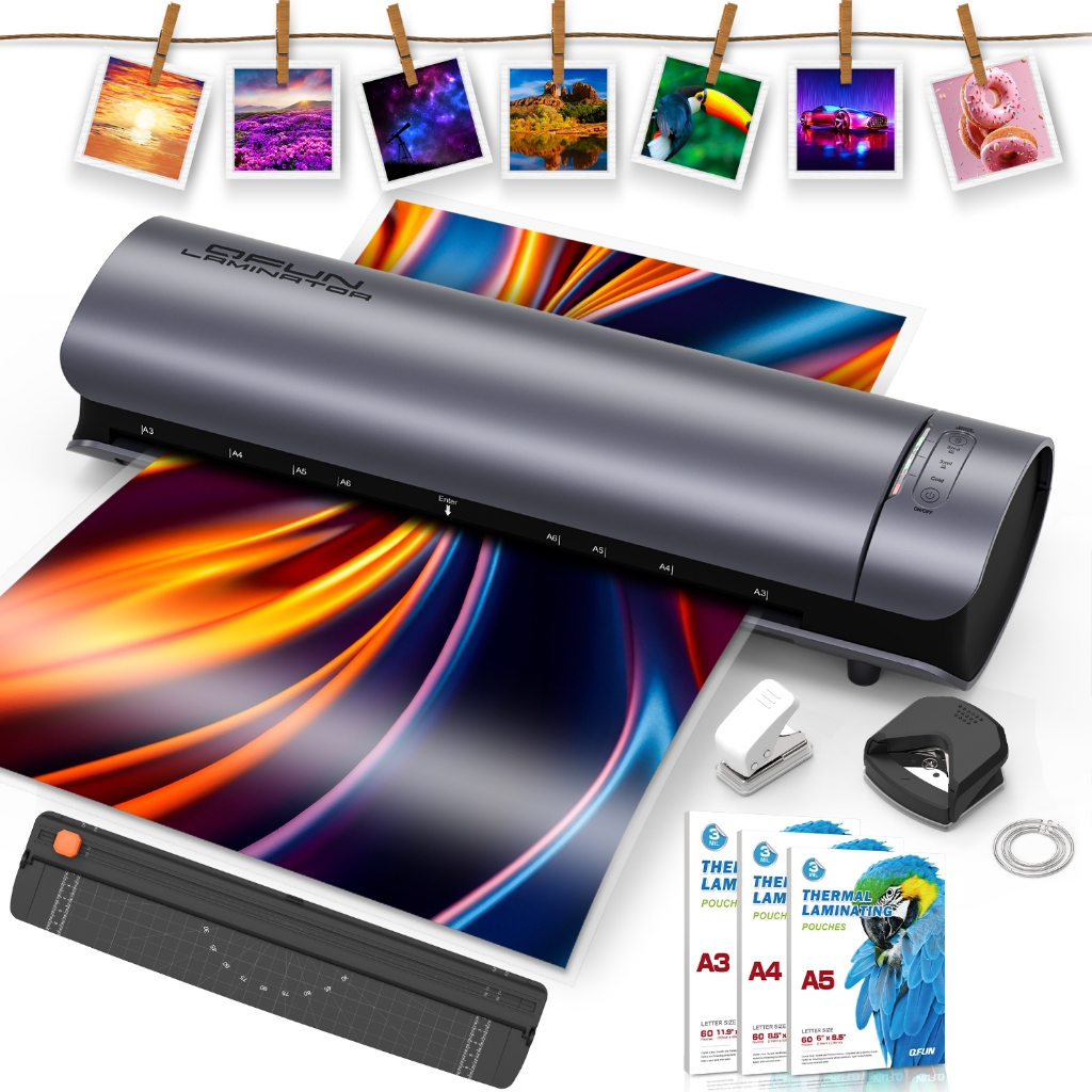 Plastificadora A3 Quente/frio 9 Em 1 Pré-aquecimento 60s, Duplo Rolo, Inclui Cortador + 30 Bolsas De Laminação 220V/127V em Oferta na Shopee