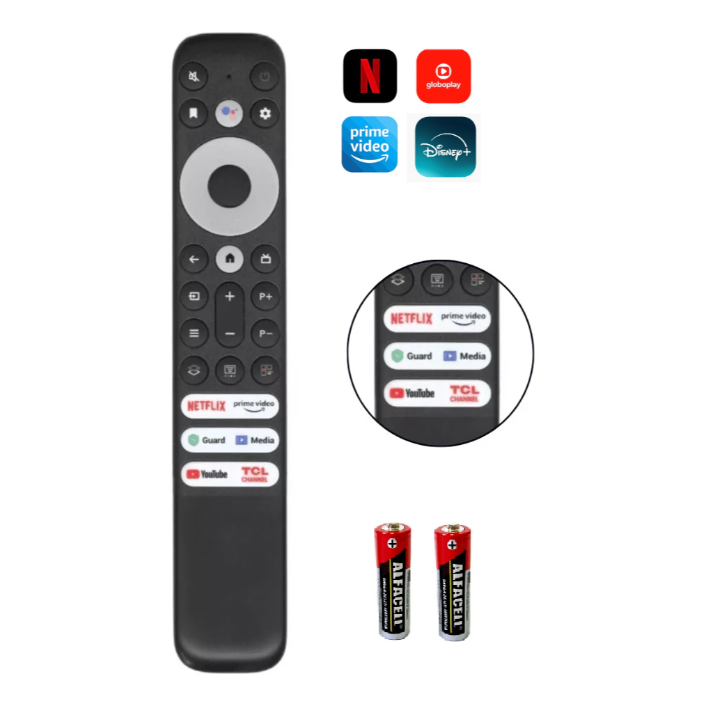 Controle Remoto Para Tv Tcl Smart 4k Rc902v Netflix Youtube — imagem 2 de 2