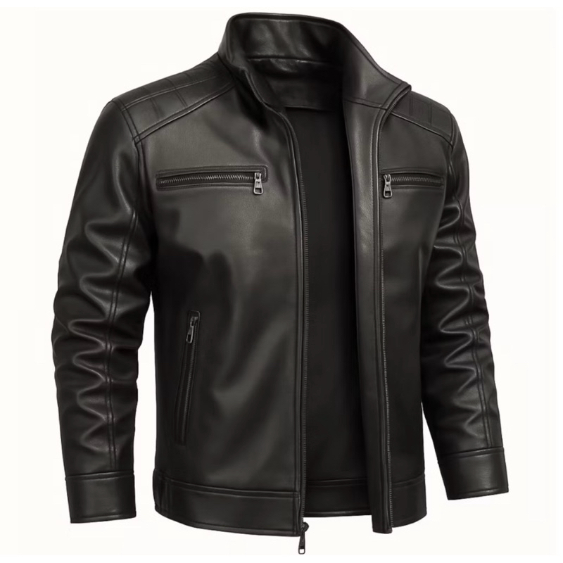Jaqueta de Couro Masculina Casual Estilo Moderno Elegante Inverno em Oferta na Shopee