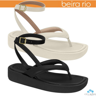 Sandália Papete Feminina Beira Rio Dedo Plataforma Tira Tornozelo Conforto em Oferta na Shopee