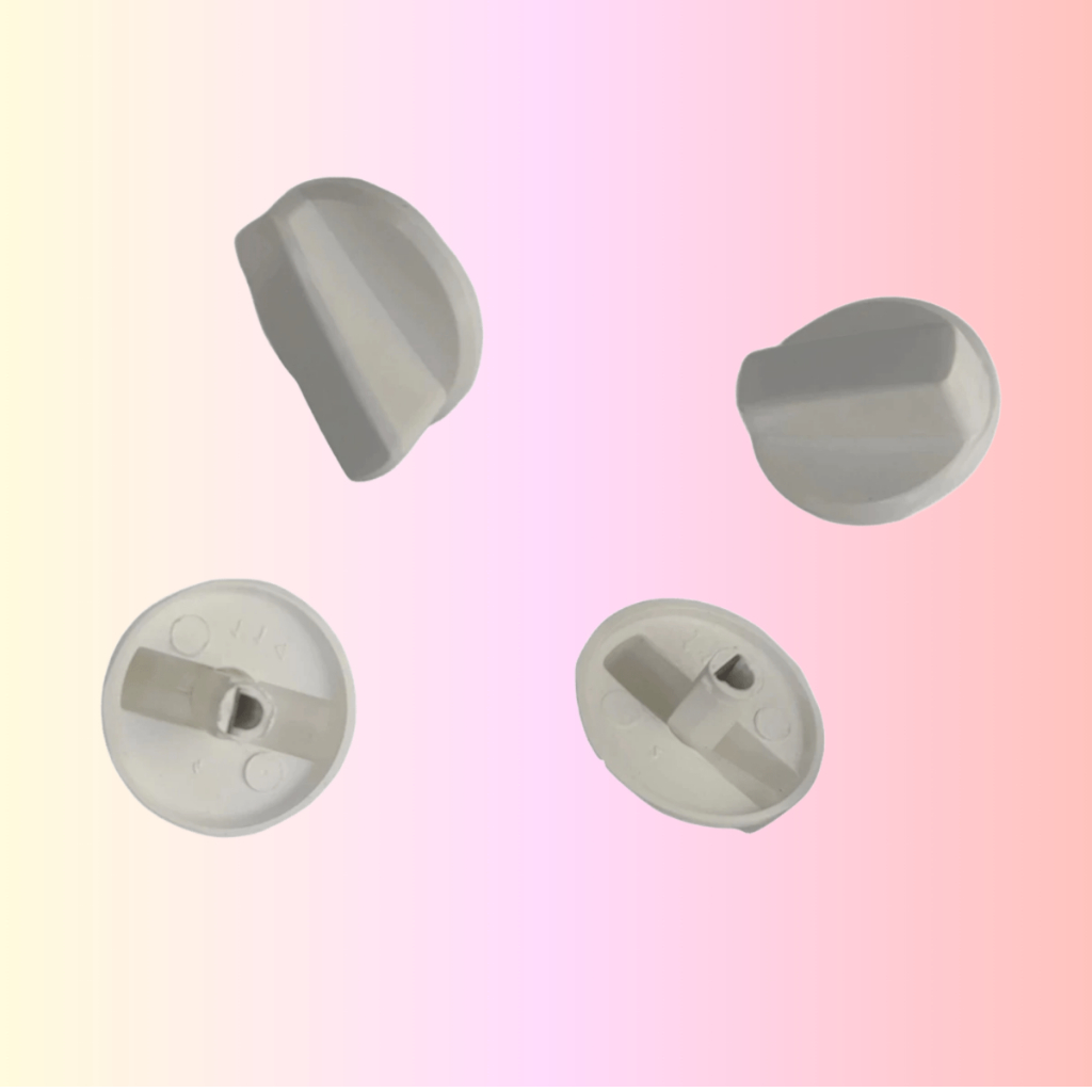 Botão Manípulo Fogão Itatiaia e Dako modelo Mabe branco ( jogo com 4 peças) 4 bocas Rosa Maria