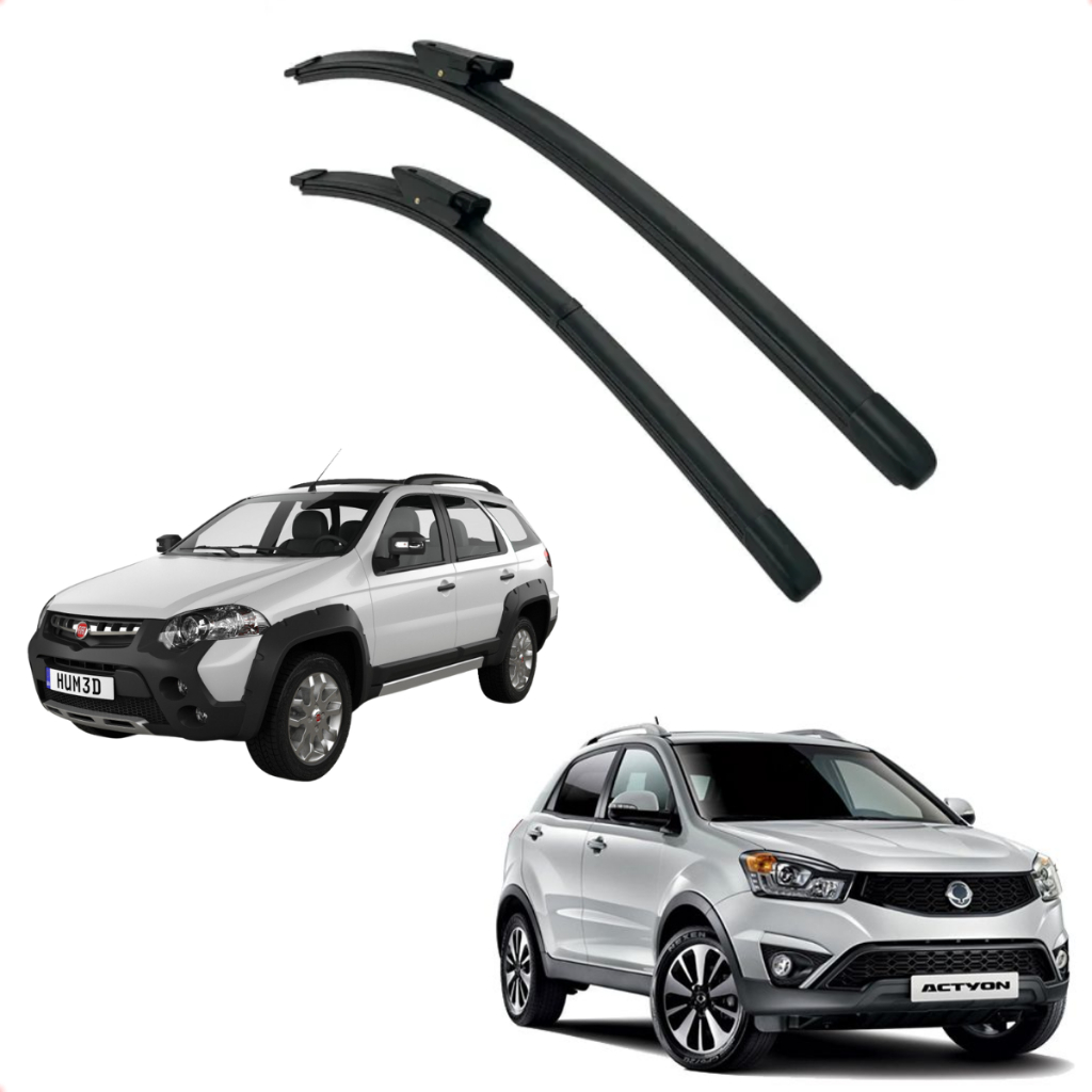 Par de Palhetas Limpador de Parabrisa Dianteiro Polo GTI Ágile Vectra Montana Golf
