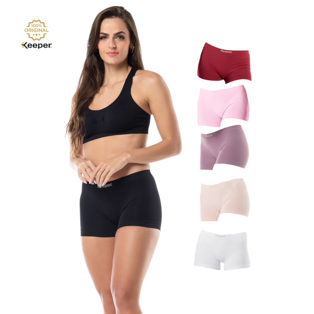 Kit 3 Calcinhas Boxer Alta Qualidade Boyshort Sem Costura - Keeper