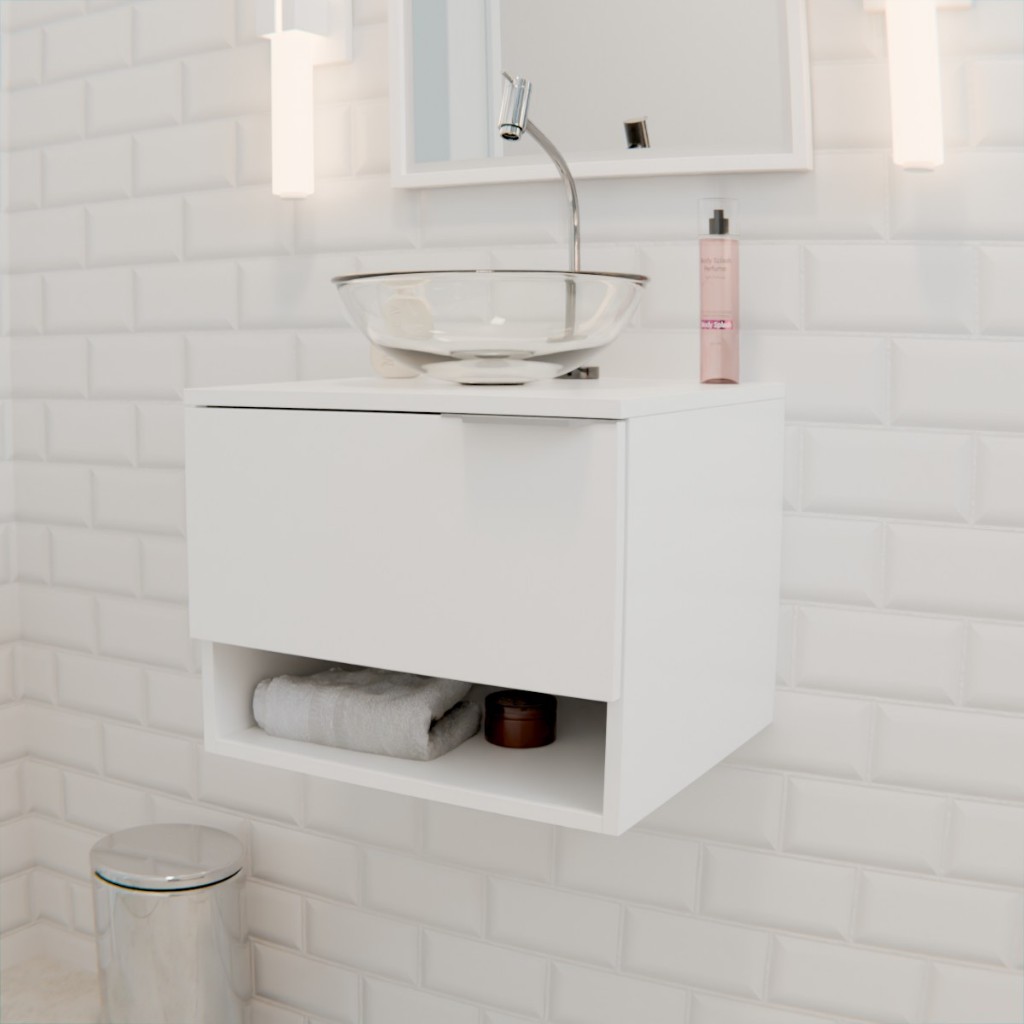 Gabinete Para Banheiro Com Porta Sem Cuba 45CM em Oferta na Shopee