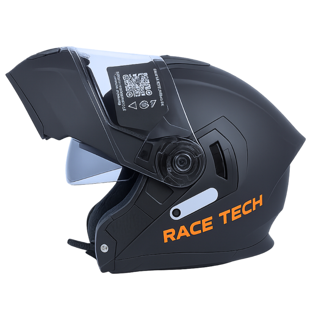 Capacete Race Tech Signal Articulado Preto Fosco Matte Black Viseira Cristal em Oferta na Shopee