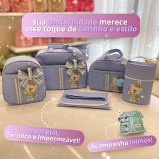 Kit Bolsa Mochila Maternidade Multiuso Completo com 5 peças para Bebês em Oferta na Shopee