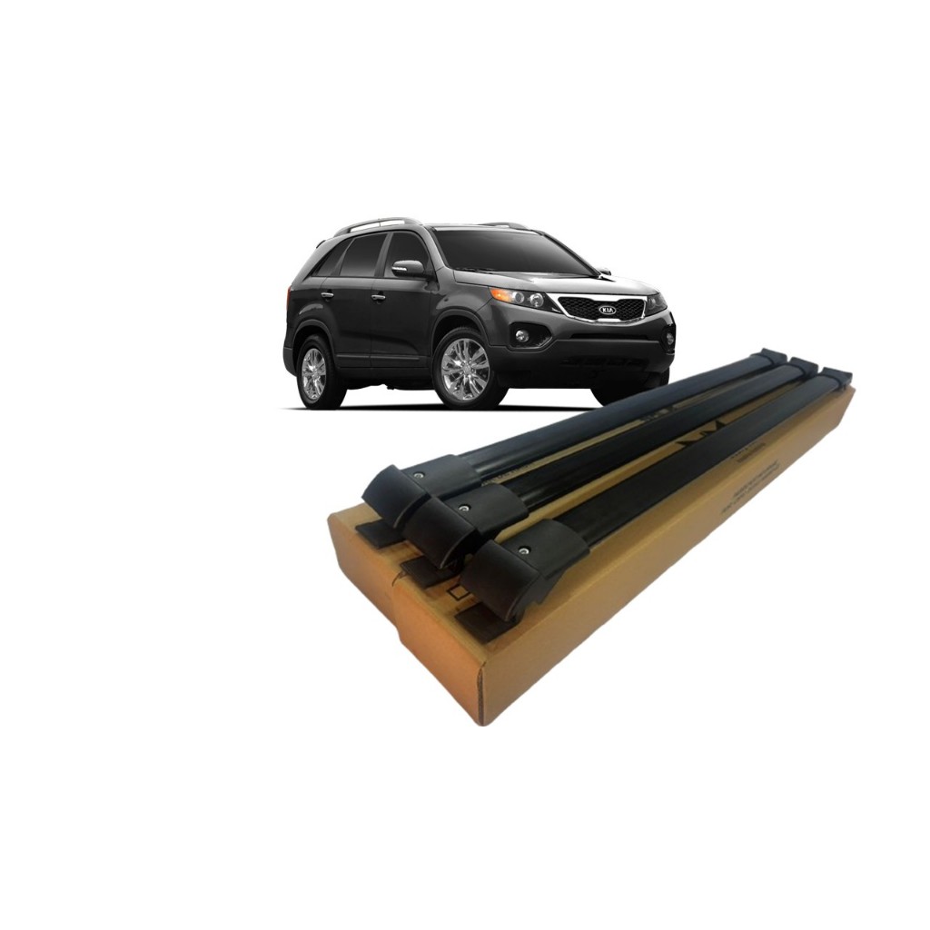 Travessa De Teto Kia Sorento 2010 Até 2014 Bagageiro Larga 3 Barras Alumínio