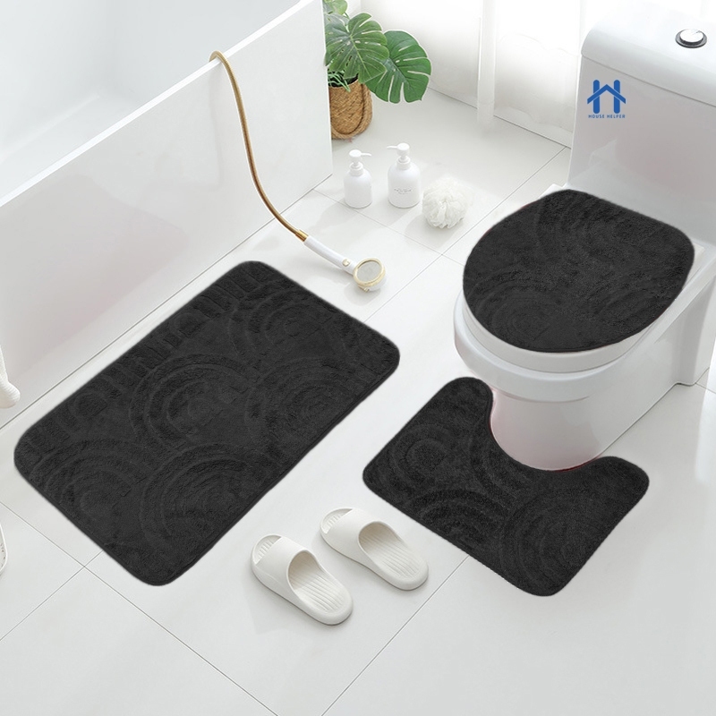Kit 3 Tapetes para Banheiro Antiderrapante Pelo baixo e Macio