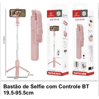 Tripé Selfie Stick Extensível com Controle Remoto Sem Fio para Grupos de Selfies e Streaming ao Vivo em Oferta na Shopee