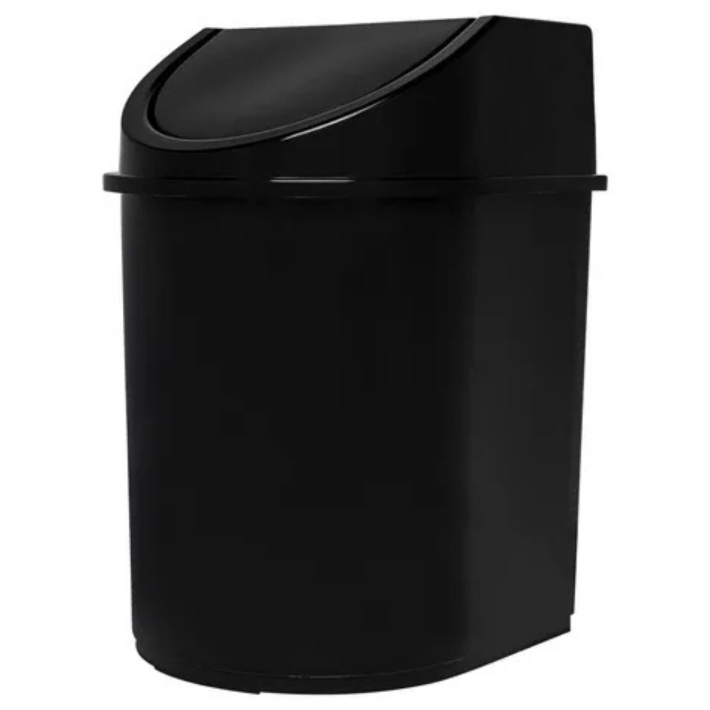 Lixeira Basculante 12 Litros Preta/Branca/Cinza Cozinha Escritorio Banheiro Jaguar em Oferta na Shopee