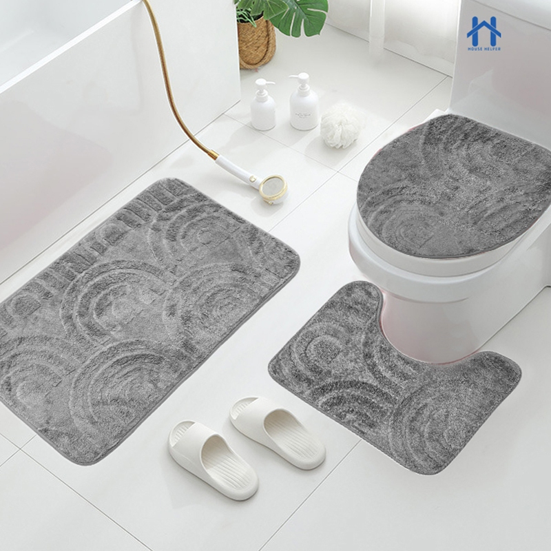 Kit 3 Tapetes para Banheiro Antiderrapante Pelo baixo e Macio em Oferta na Shopee