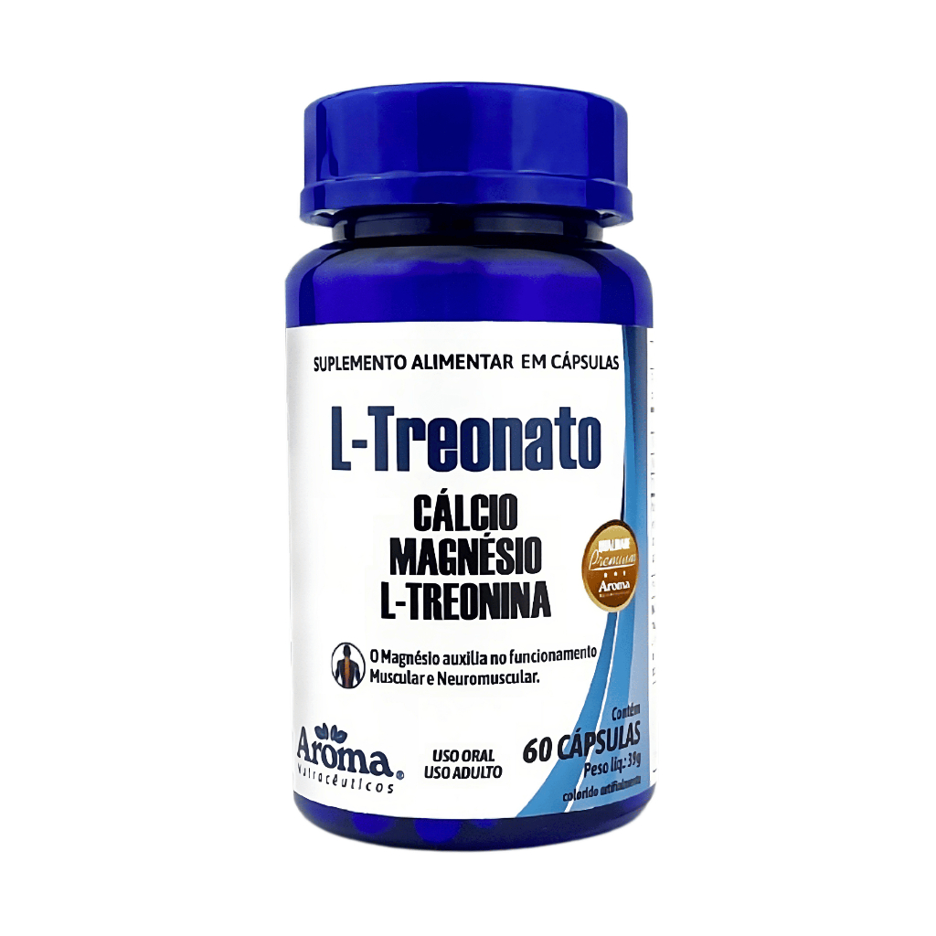 Magnésio L-Treonato 60 Cápsulas Neurônios Músculos Memória Envio Imediato