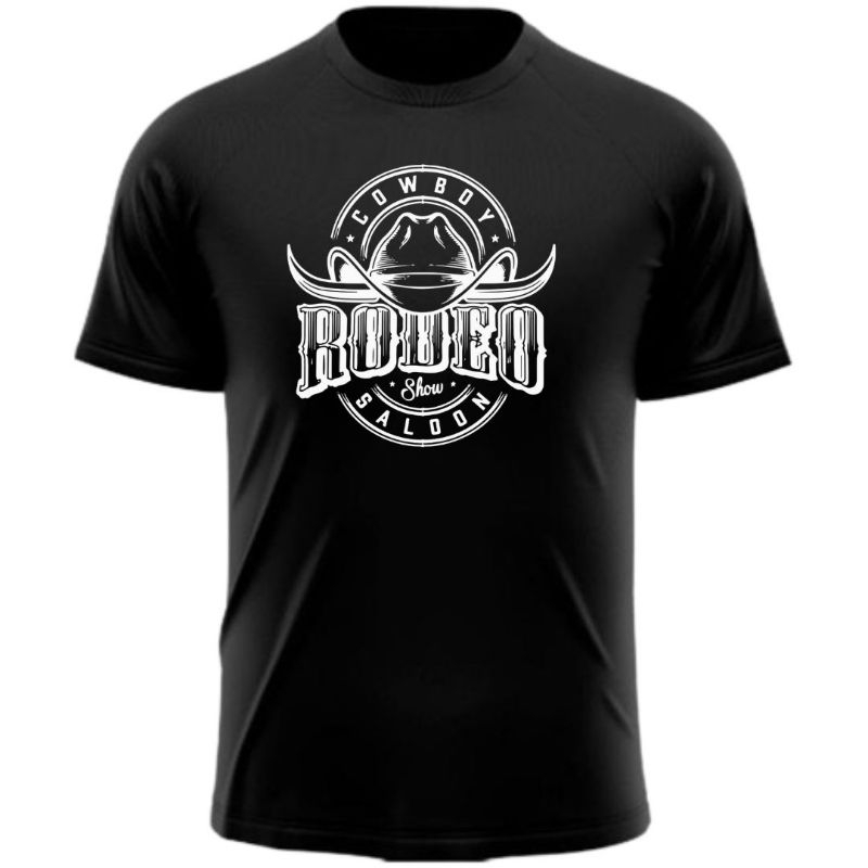Camiseta Estampada Gola Redonda Rodeio Country Cowboy Unissex