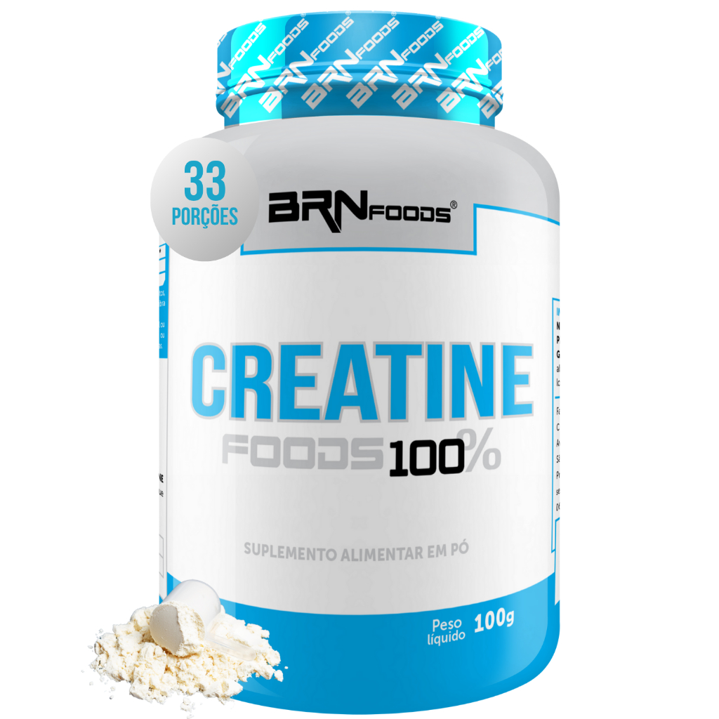 Creatina Monohidratada 100% Pura 100g - Definição e Performance Cognitiva - BRNFOODS
