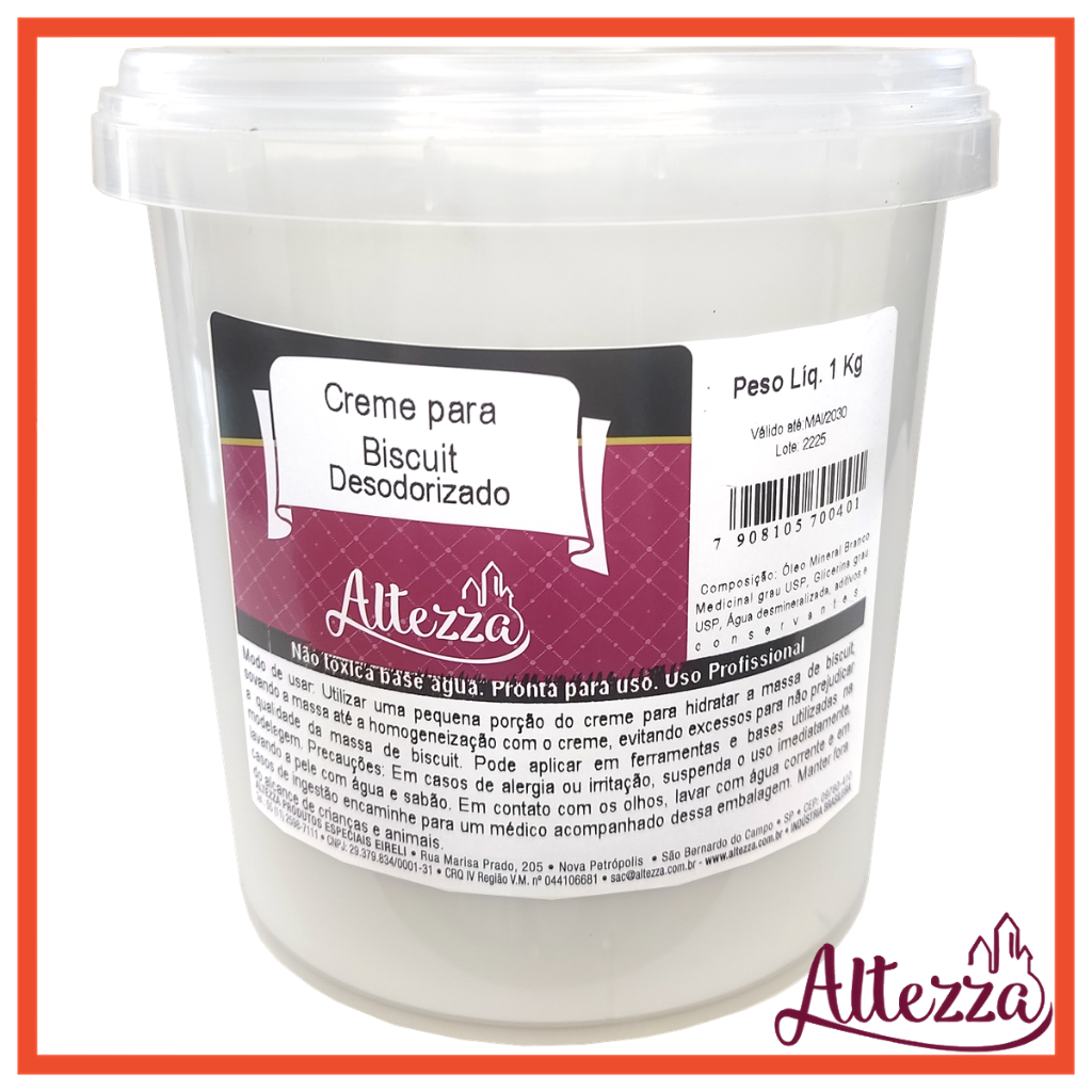 Creme Para Biscuit 1.000 gramas Altezza Desodorizado total de 1 kg
