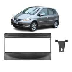 Moldura Painel Contra Frente Para Rádio 1 Din Honda Fit 2001 – 2008 - Preto - Permak Cód. 89/V
