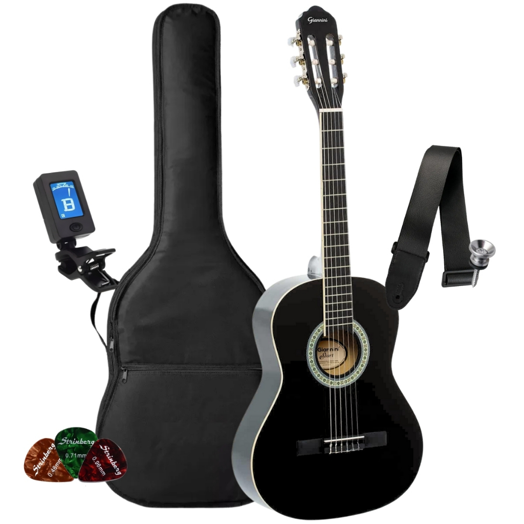 Kit Violao Infantil Giannini 1/4 Nr Nylon + Capa Afinador Correia