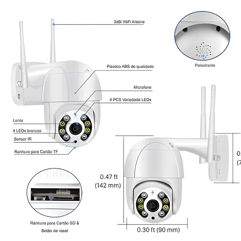 Câmera IP Externa A8 à Prova D'água — foto 4
